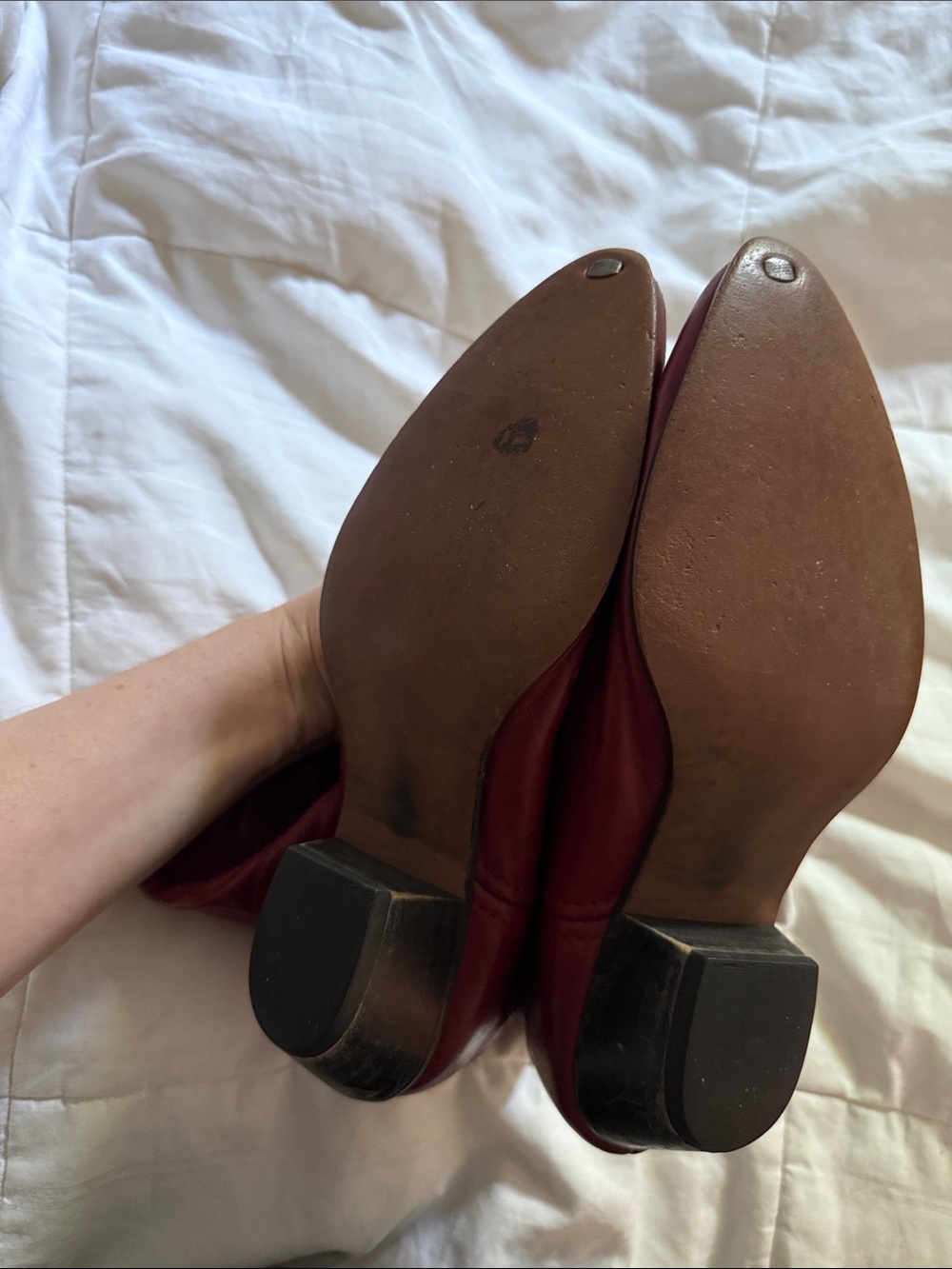 Vintage Red Leather Cowboy Tassel Boots - Picture 2 of 6